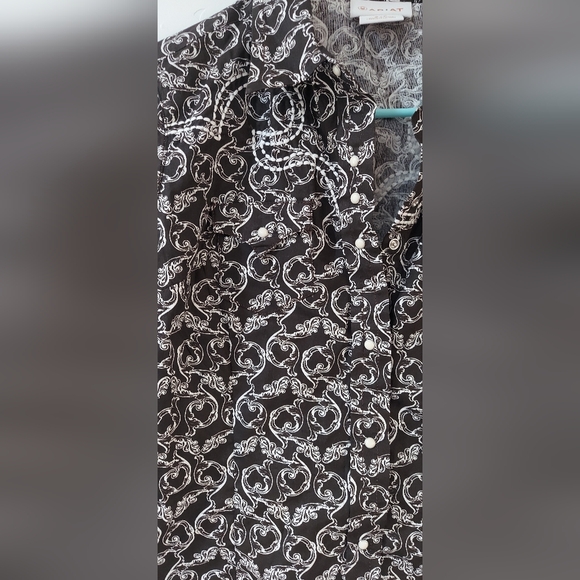 Ariat Brown And White Long Sleeve Womens Size Small - Picture 2 of 7